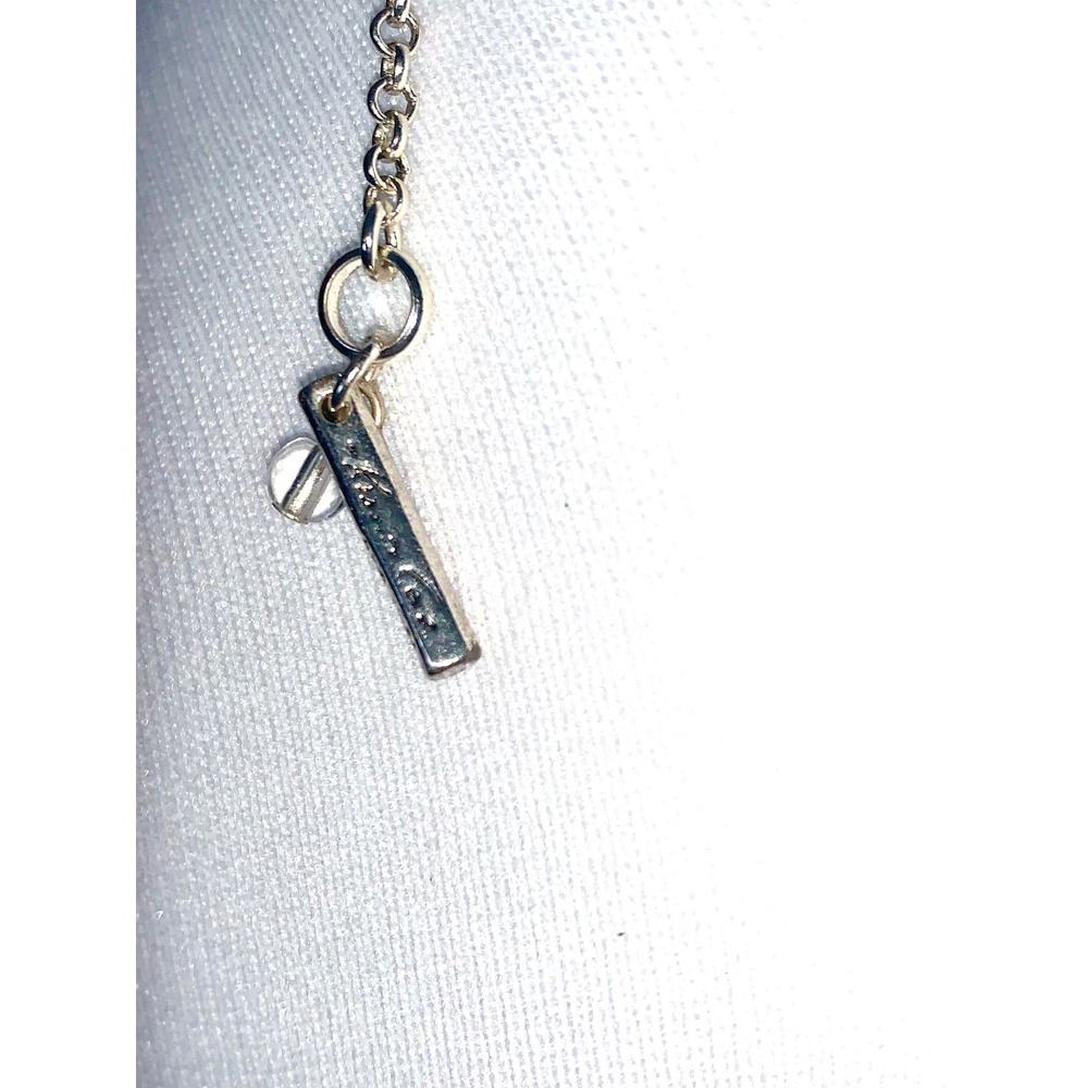 Kenneth Cole New York Silver & Gold Tone Interlocking Rings Necklace EUC - Picture 9 of 9